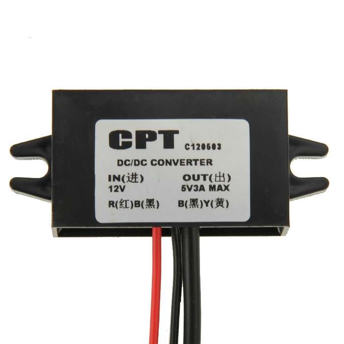 12V To 5V USB Car Power Charger Adapter Step Down Module DC-DC Converter for GPS / Vehicle Recorder