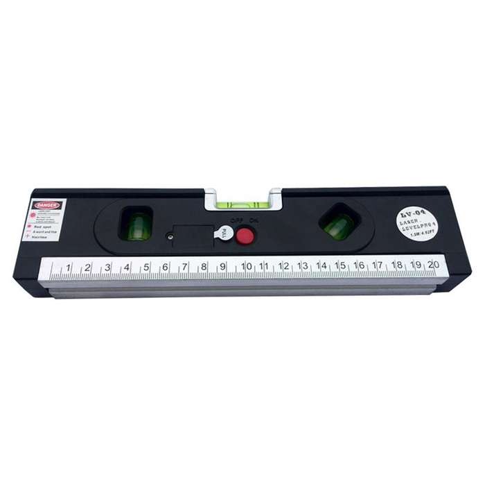 Laser Level with Tape Measure Pro 4 (100cm) / Level Bubbles with LED Light, LV-04(Black)