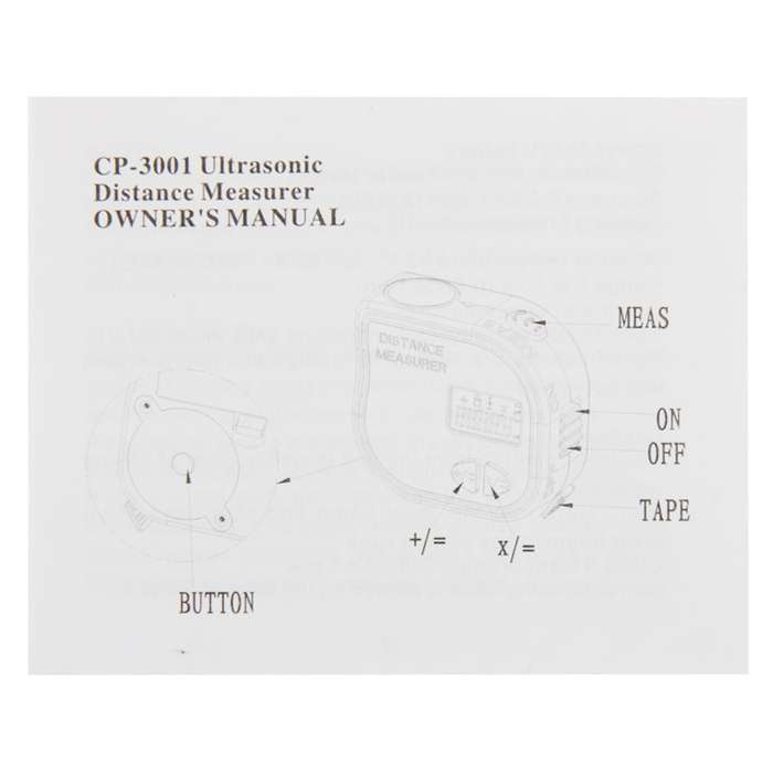 CP-3001 Ultrasonic Distance Measurer Laser Point with 1m Tape Measurer