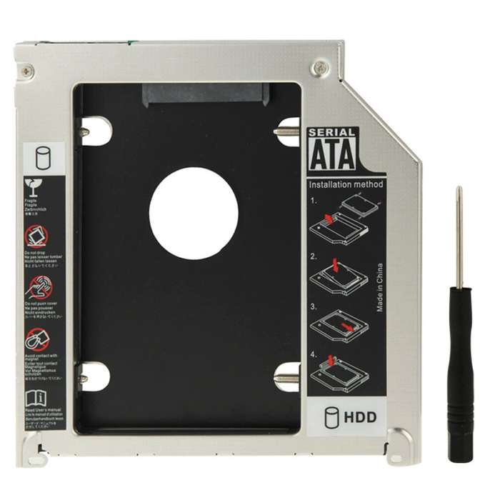 2.5 inch Second HDD Hard Drive Caddy SATA to SATA for Apple MacBook Pro, Thickness: 9.5mm