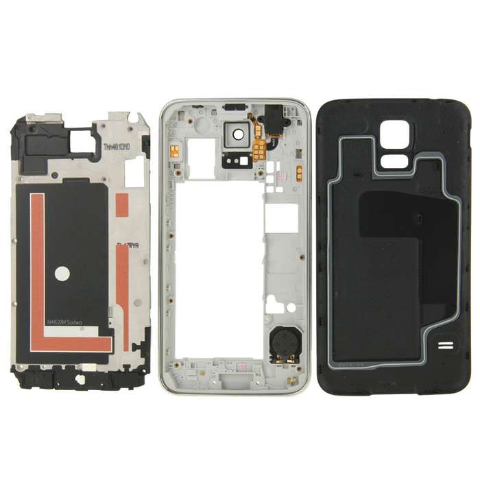 For Galaxy S5 / G9008V Full Housing Faceplate Cover (Black)