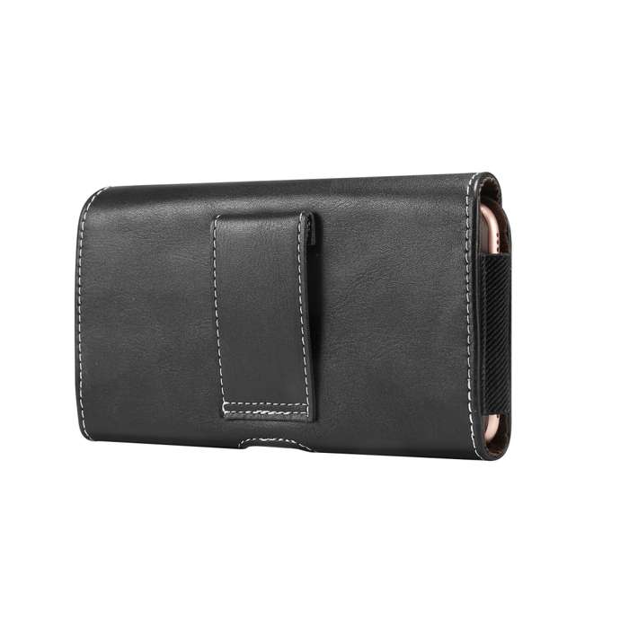 Men Lambskin Texture Multi-functional Universal Mobile Phone Waist Pack Leather Case for 6.3 Inch or