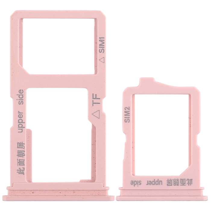 For Vivo Y66 2 x SIM Card Tray + Micro SD Card Tray (Rose Gold)