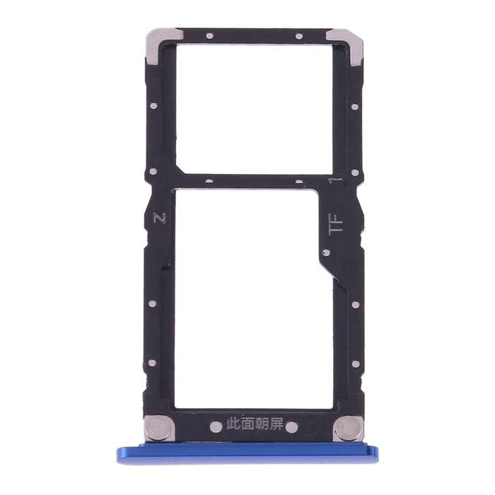 SIM Card Tray + SIM Card / Micro SD Card for Xiaomi Mi 8 Lite(Blue)
