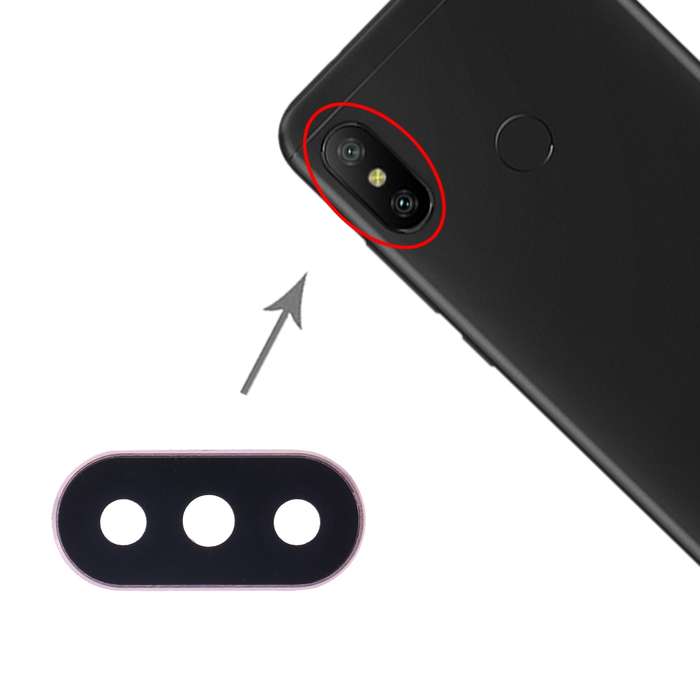 10 PCS Camera Lens Cover for Xiaomi Redmi 6 Pro / MI A2 Lite(Black)