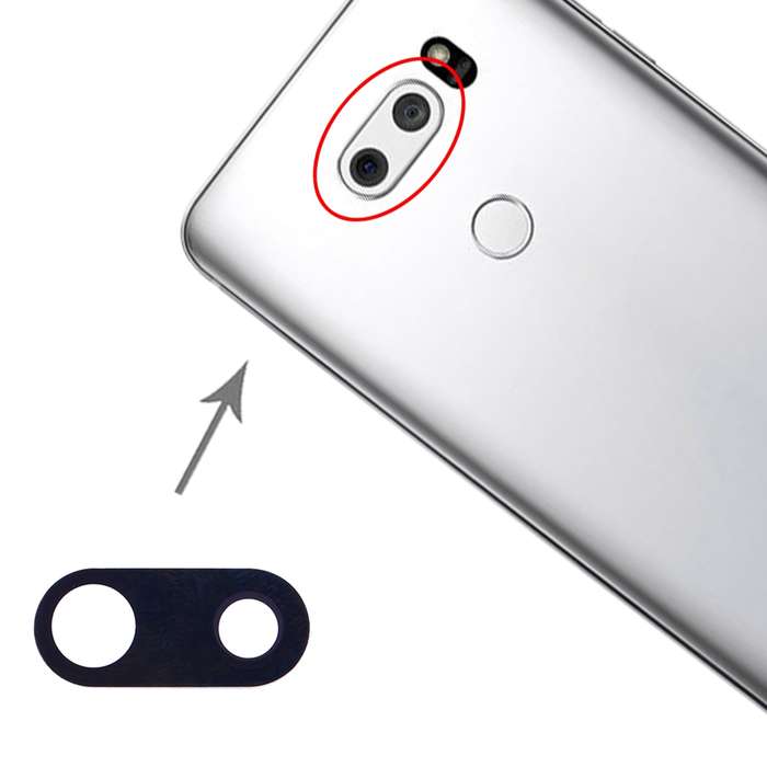 10 PCS Back Camera Lens for LG V30 H930 H933 (Black)