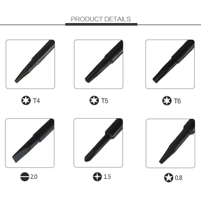 6 in 1 Precision Screwdriver Set Magnetic Electronic Screwdrivers Set for Mobile Phone Notebook Lapt