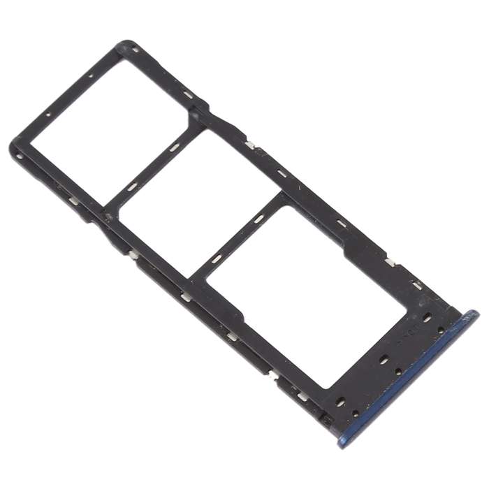 For Infinix X627 Smart 3 Plus SIM Card Tray + SIM Card Tray + Micro SD Card Tray (Blue)