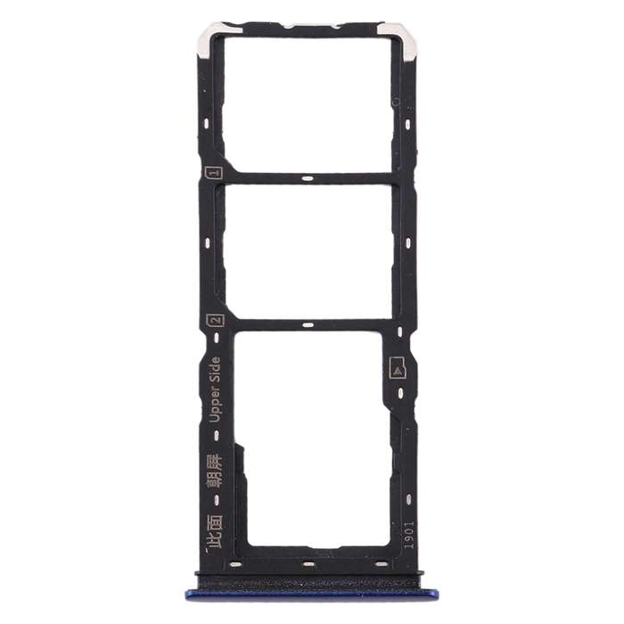 For Vivo U3x / U10 SIM Card Tray + SIM Card Tray + Micro SD Card Tray (Blue)