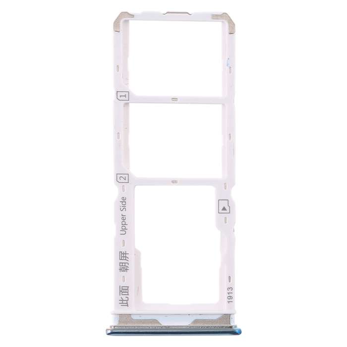 For Vivo Y7s SIM Card Tray + SIM Card Tray + Micro SD Card Tray (Black)