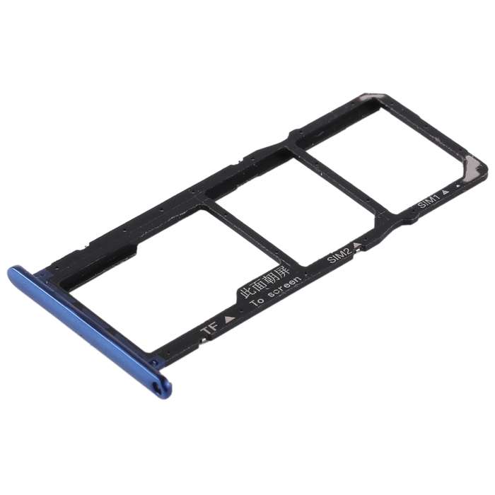 SIM Card Tray + SIM Card Tray + Micro SD Card for Huawei Honor 7A (Blue)