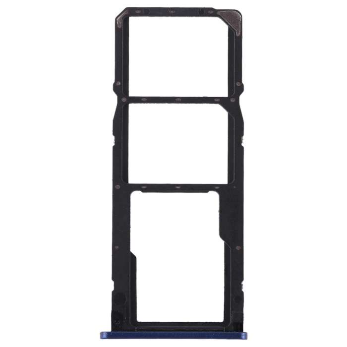 2 SIM Card Tray + Micro SD Card Tray for Huawei Honor Play 7C(Blue)