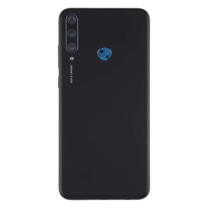 Original Battery Back Cover with Camera Lens Cover for Huawei Y6p(Black)