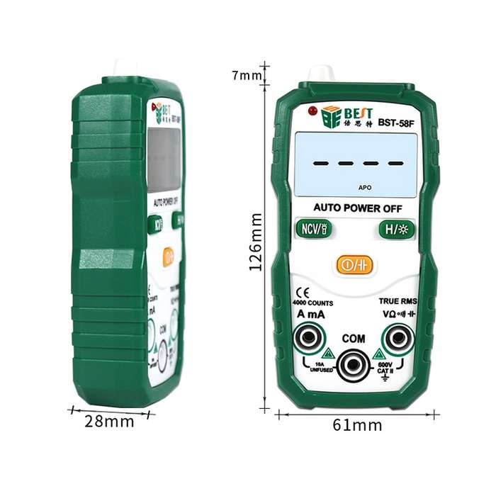 BEST BST-58F Full Automatic Range Multimeter Without Shift Intelligent Identification Digital Multim