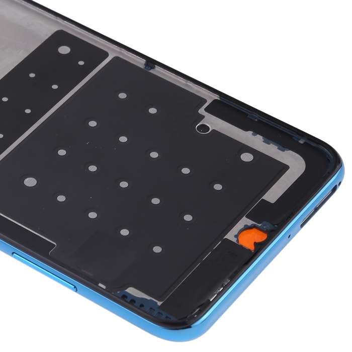 Front Housing LCD Frame Bezel Plate with Side Keys for Huawei P30 Lite (24MP)(Blue)