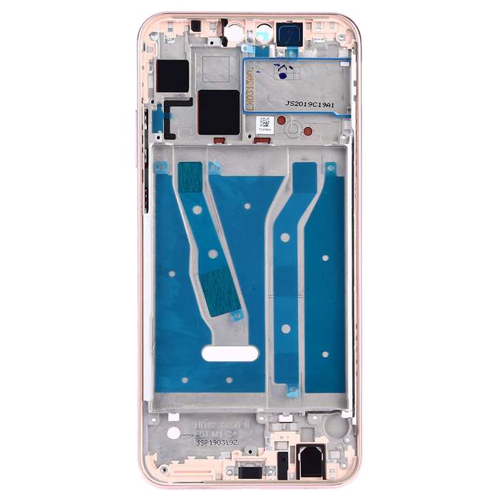 Front Housing LCD Frame Bezel Plate with Side Keys for Huawei Y9 (2019)(Black)