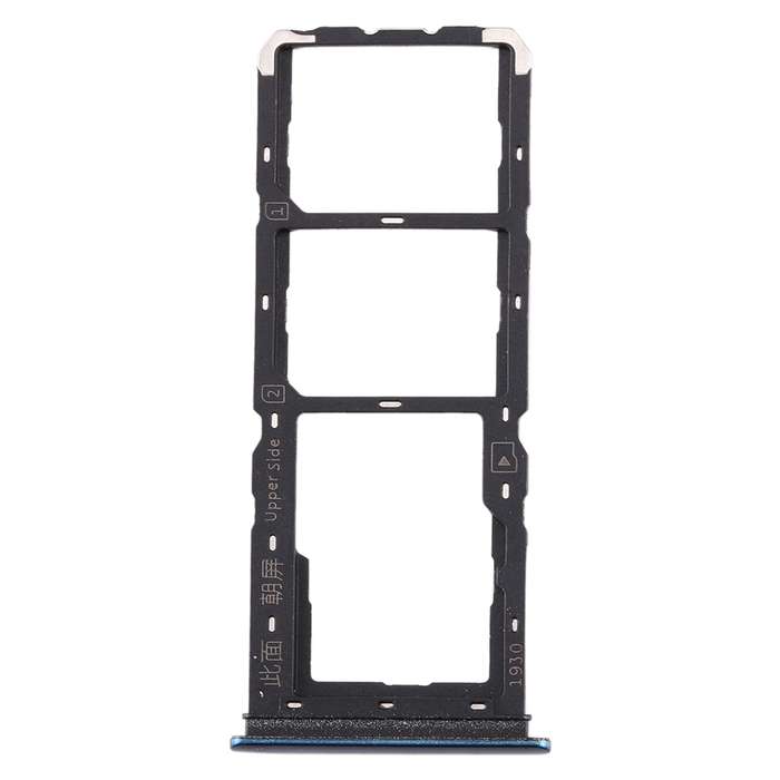 For vivo Y3 SIM Card Tray + SIM Card Tray + Micro SD Card Tray (Blue)