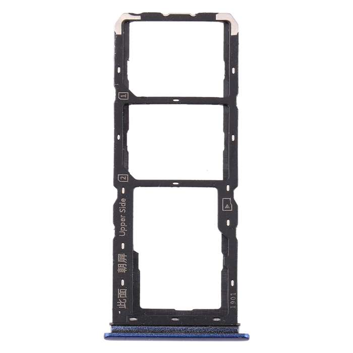 For vivo Y3 SIM Card Tray + SIM Card Tray + Micro SD Card Tray (Blue)