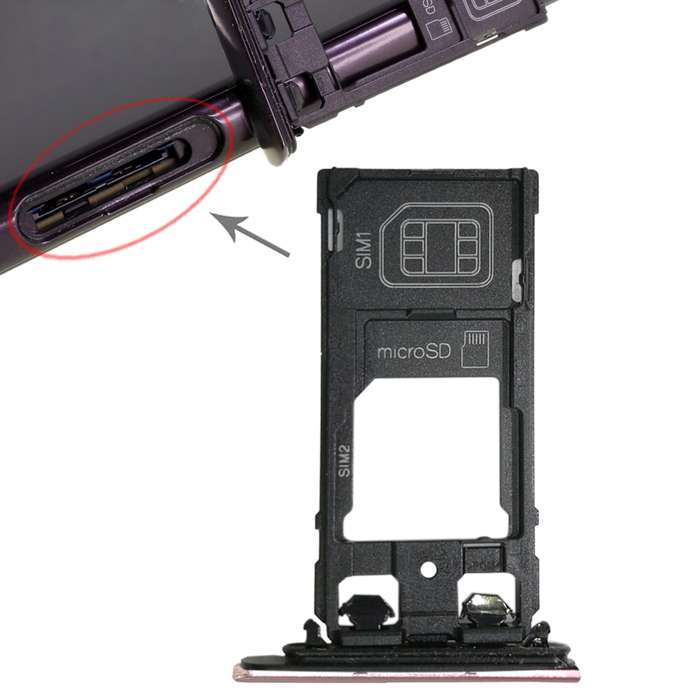 SIM1 Card Tray + SIM2 Card / Micro SD Card Tray for Sony Xperia XZ(Blue)