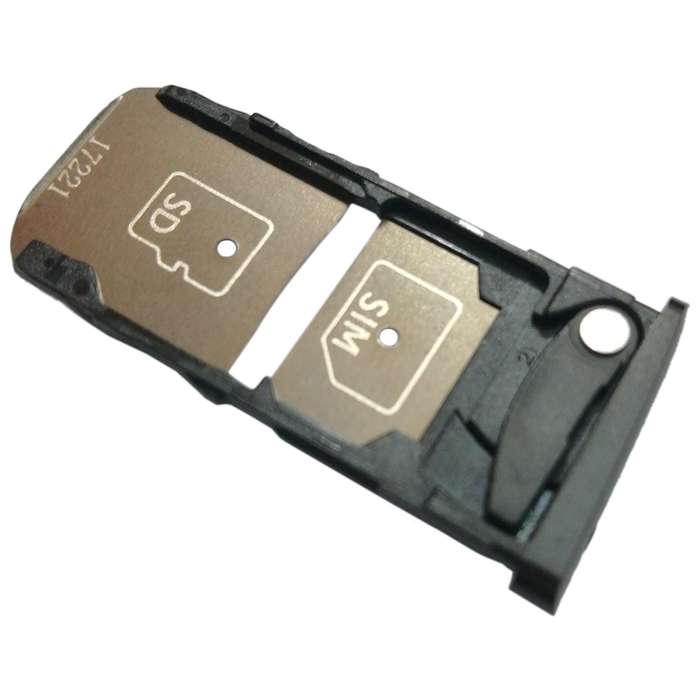 SIM Card Tray + Micro SD Card Tray for Motorola Moto Z2 Force(Black)