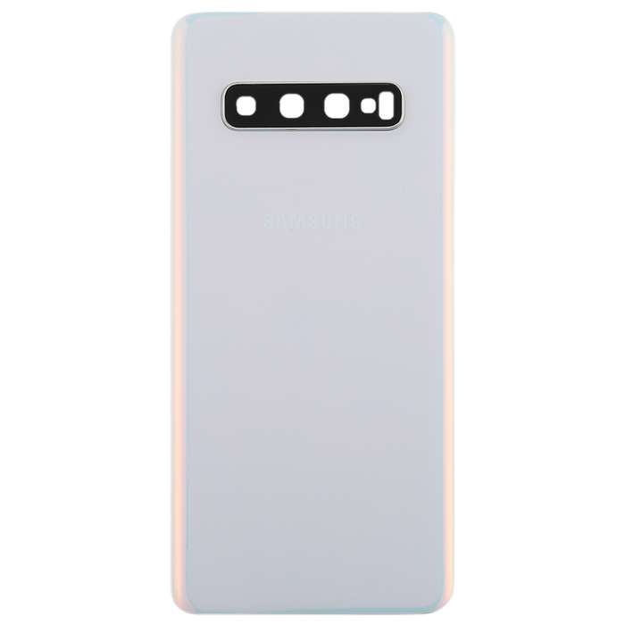 For Galaxy S10 Battery Back Cover with Camera Lens (White)