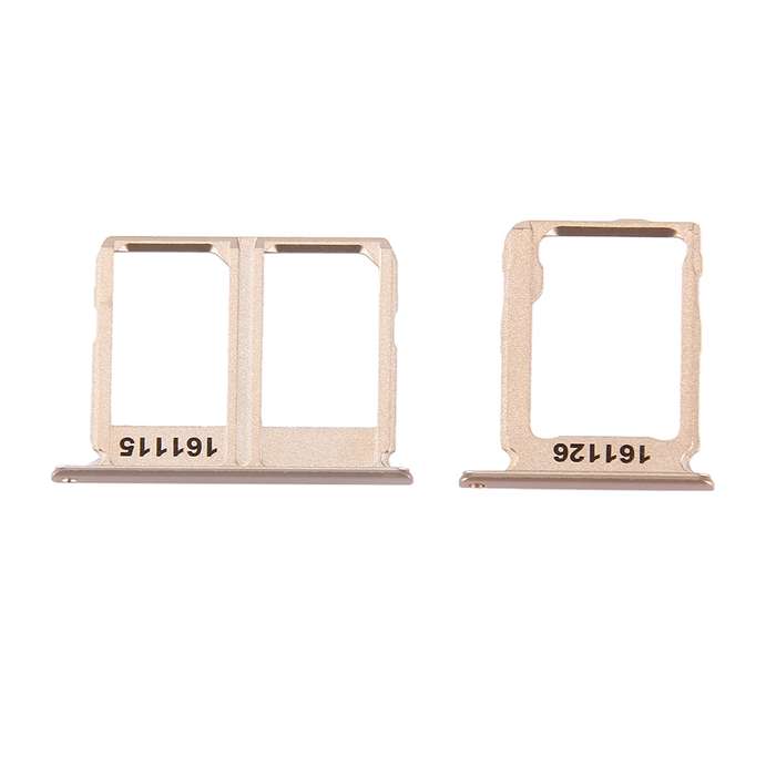 For Galaxy C9 Pro / C9000 SIM Card Tray + Micro SD Card Tray (Black)