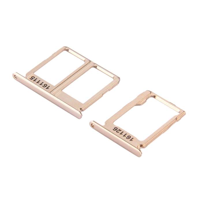 For Galaxy C9 Pro / C9000 SIM Card Tray + Micro SD Card Tray (Black)