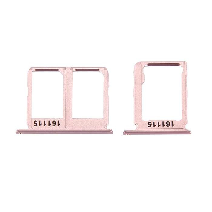 For Galaxy C9 Pro / C9000 SIM Card Tray + Micro SD Card Tray (Black)