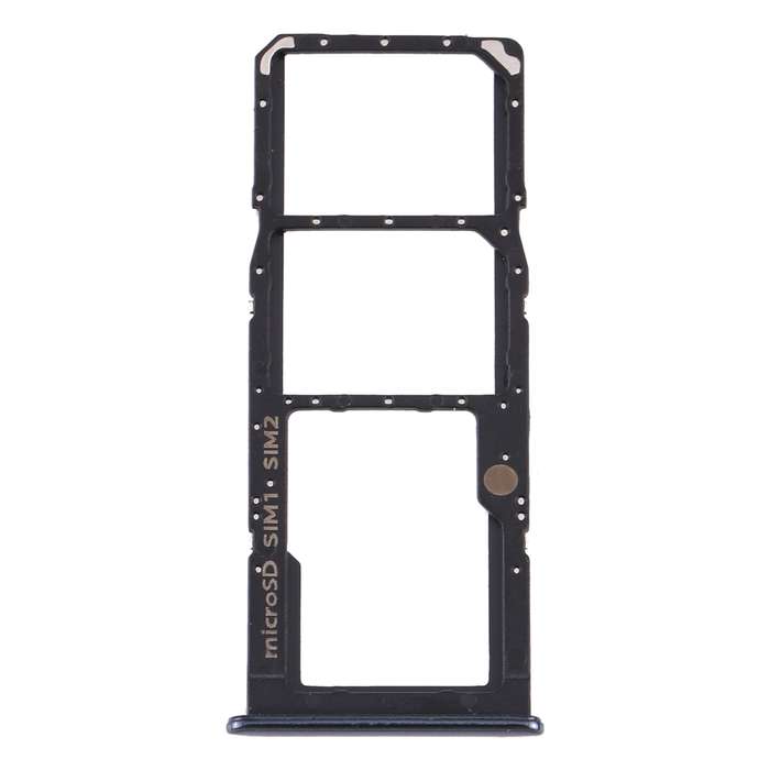 For Samsung Galaxy A50s SM-A507 SIM Card Tray + SIM Card Tray + Micro SD Card Tray (Black)