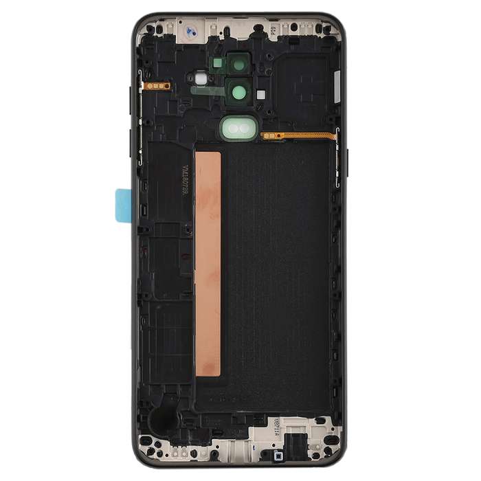 For Galaxy J8 (2018), J810F/DS, J810Y/DS, J810G/DS Back Cover with Side Keys & Camera Lens (Black)