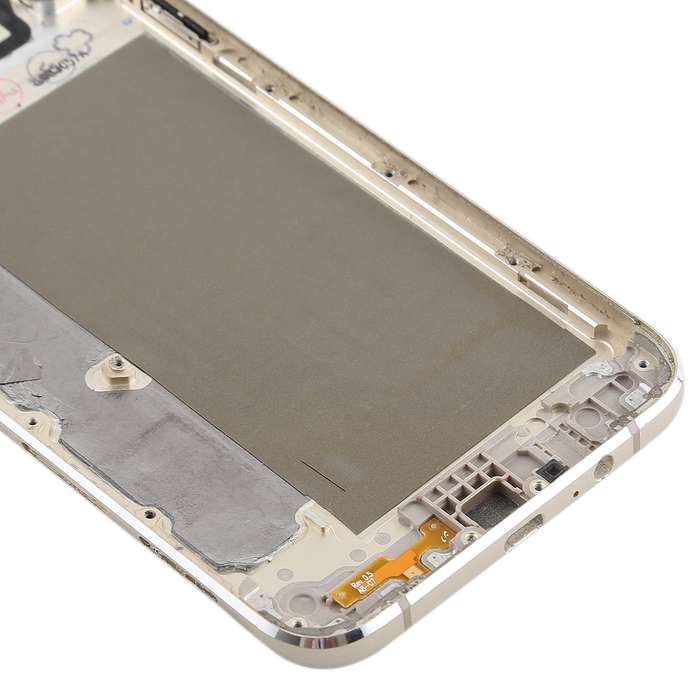 For Galaxy A8 Back Cover with Side Keys & Camera Lens (Gold)