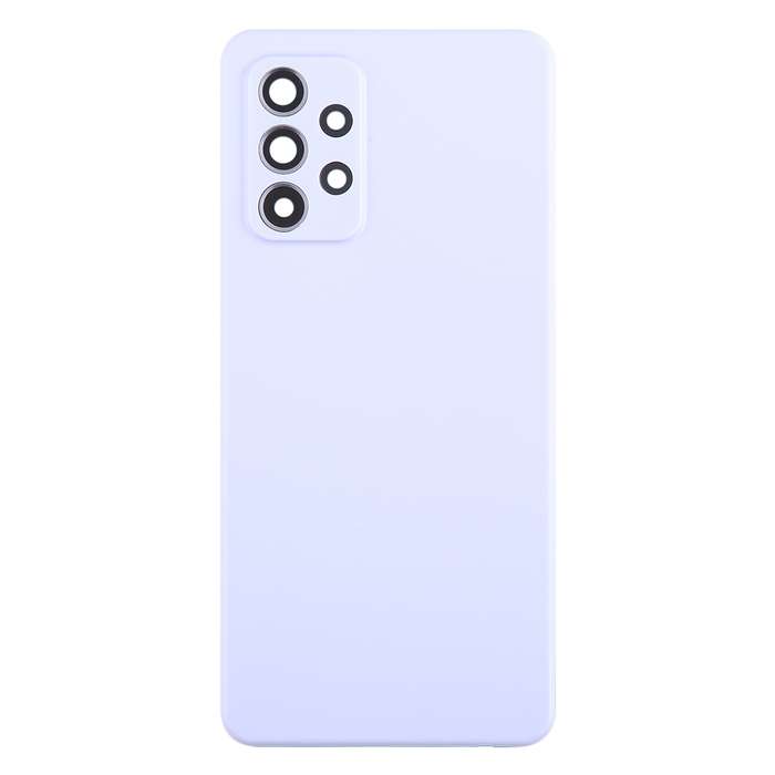 For Samsung Galaxy A52 5G / A52 4G Battery Back Cover with Camera Lens Cover(Purple)