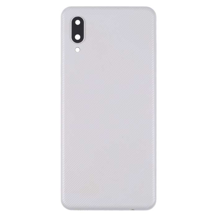 For Samsung Galaxy A02 Battery Back Cover with Camera Lens Cover (Blue)