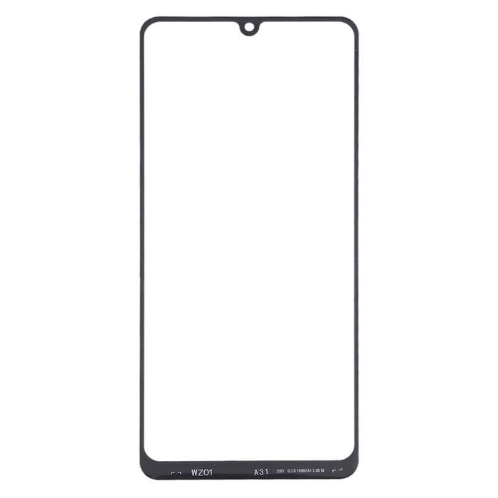 For Samsung Galaxy A31 10pcs Front Screen Outer Glass Lens (Black)