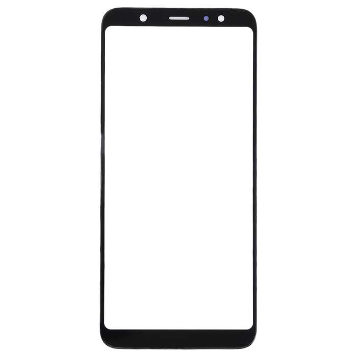 For Samsung Galaxy A6+ (2018) / A605 10pcs Front Screen Outer Glass Lens (Black)