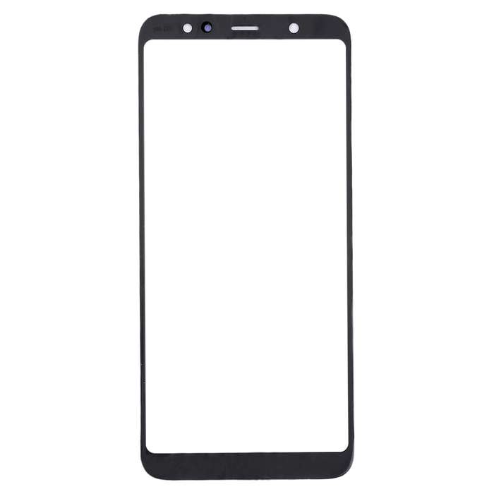 For Samsung Galaxy A6+ (2018) / A605 10pcs Front Screen Outer Glass Lens (Black)