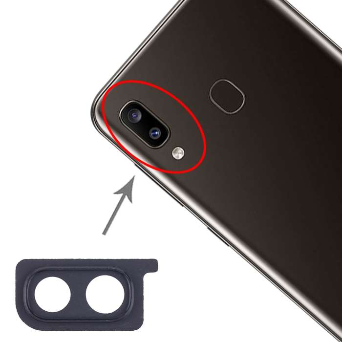 For Galaxy A20 10pcs Camera Lens Cover (Black)