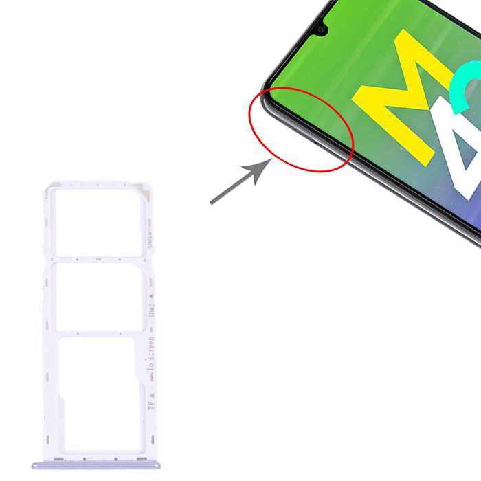 For Samsung Galaxy M42 5G SM-A436B Original SIM Card Tray + SIM Card Tray + Micro SD card tray (Blac