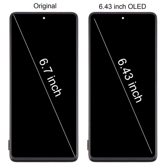 For Samsung Galaxy A71 4G SM-A715F 6.43 inch OLED LCD Screen Digitizer Full Assembly with Frame (Bla