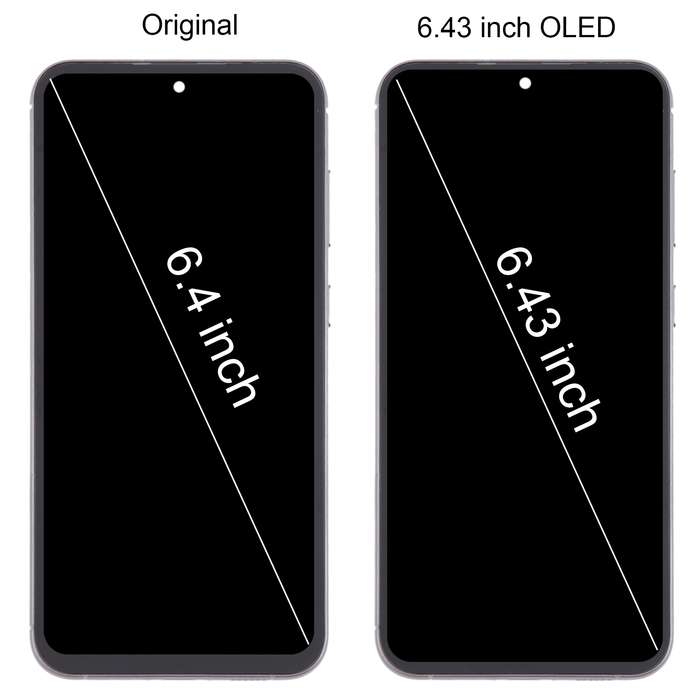 For Samsung Galaxy S23 FE SM-S711B 6.43 inch OLED LCD Screen Digitizer Full Assembly with Frame (Bla