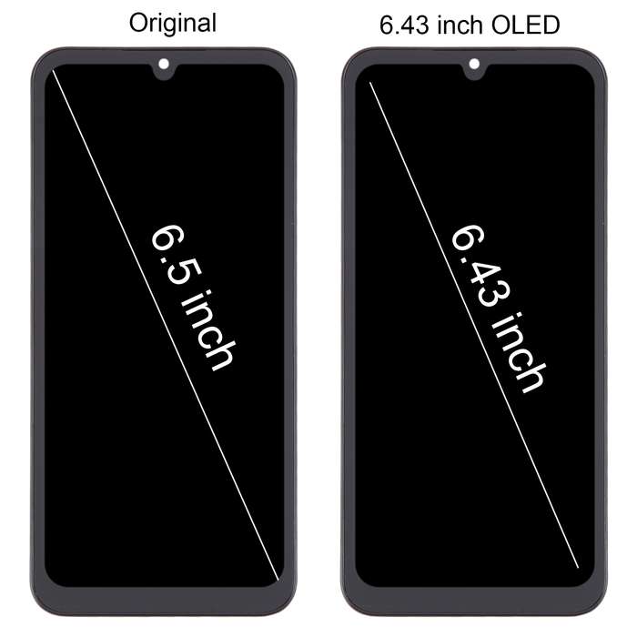 For Samsung Galaxy A25 SM-A256B 6.43 inch OLED LCD Screen Digitizer Full Assembly with Frame (Black)