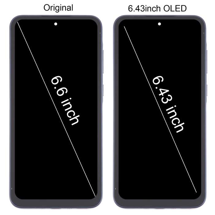 For Samsung Galaxy A35 SM-A356B 6.43 inch OLED LCD Screen Digitizer Full Assembly with Frame(Dark Bl