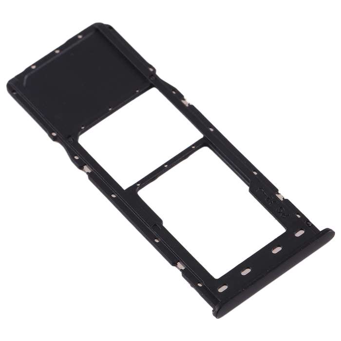 For Galaxy A10 SIM Card Tray + Micro SD Card Tray (Black)