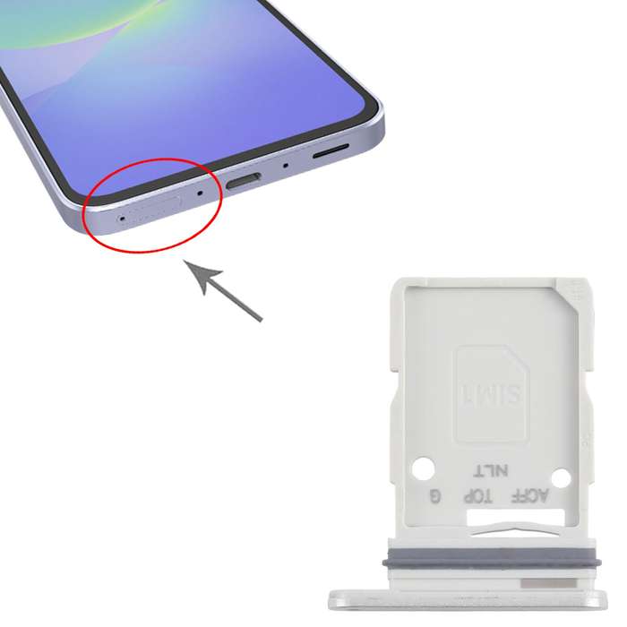 For Samsung Galaxy A36 SM-A366U Original SIM Card Tray (Silver)