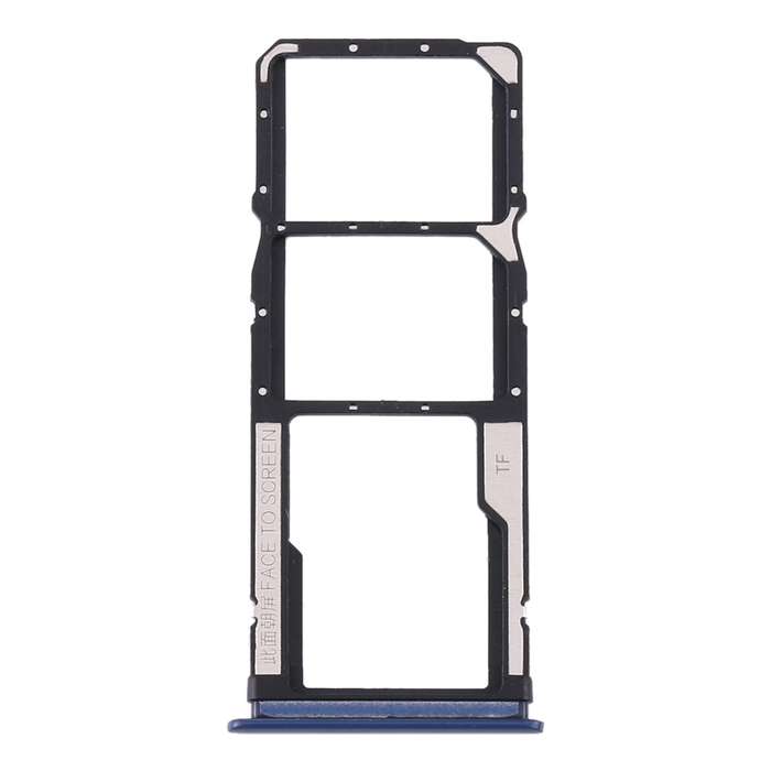 SIM Card Tray + SIM Card Tray + Micro SD Card Tray for Xiaomi Redmi 10X 4G / Redmi Note 9(Blue)
