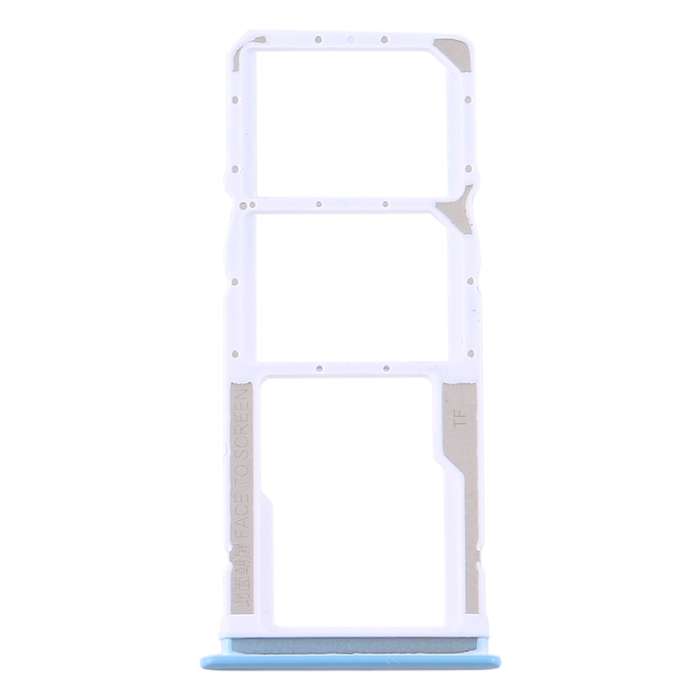 SIM Card Tray + SIM Card Tray + Micro SD Card Tray for Xiaomi Redmi 10X 4G / Redmi Note 9(Blue)