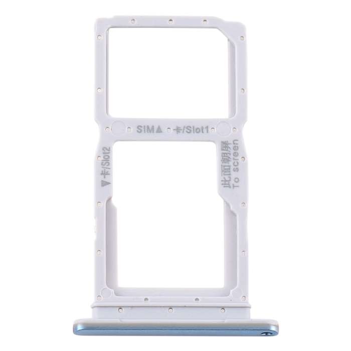 SIM Card Tray + SIM Card Tray / Micro SD Card Tray for Huawei Y9s(Blue)