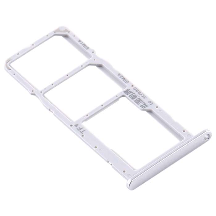 SIM Card Tray + SIM Card Tray + Micro SD Card Tray for Huawei Y6p (Silver)