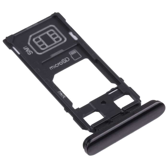 SIM Card Tray + SIM Card Tray / Micro SD Card Tray for Sony Xperia 1 / Xperia XZ4 (Silver)