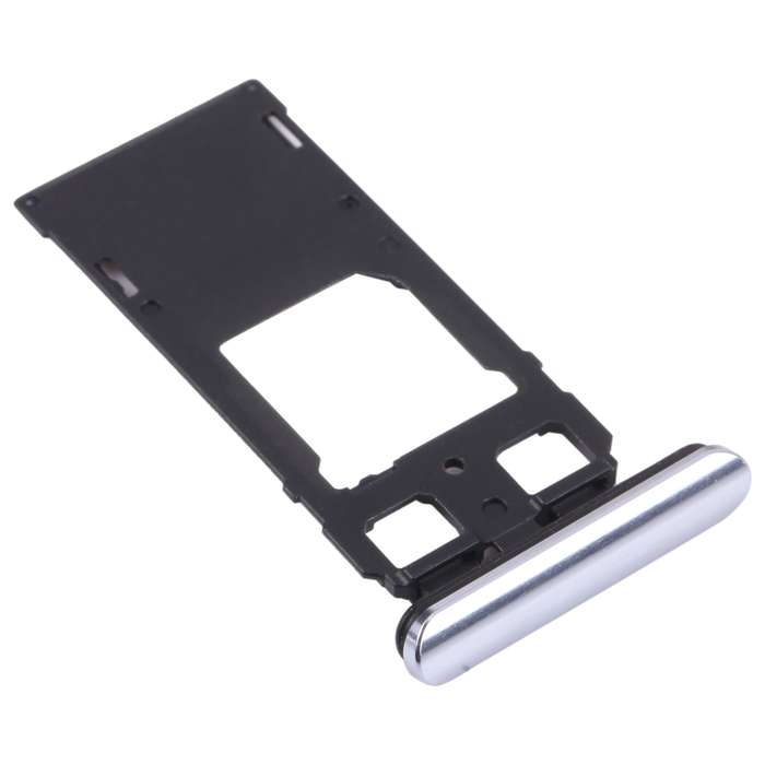 SIM Card Tray + SIM Card Tray / Micro SD Card Tray for Sony Xperia 1 / Xperia XZ4 (Silver)